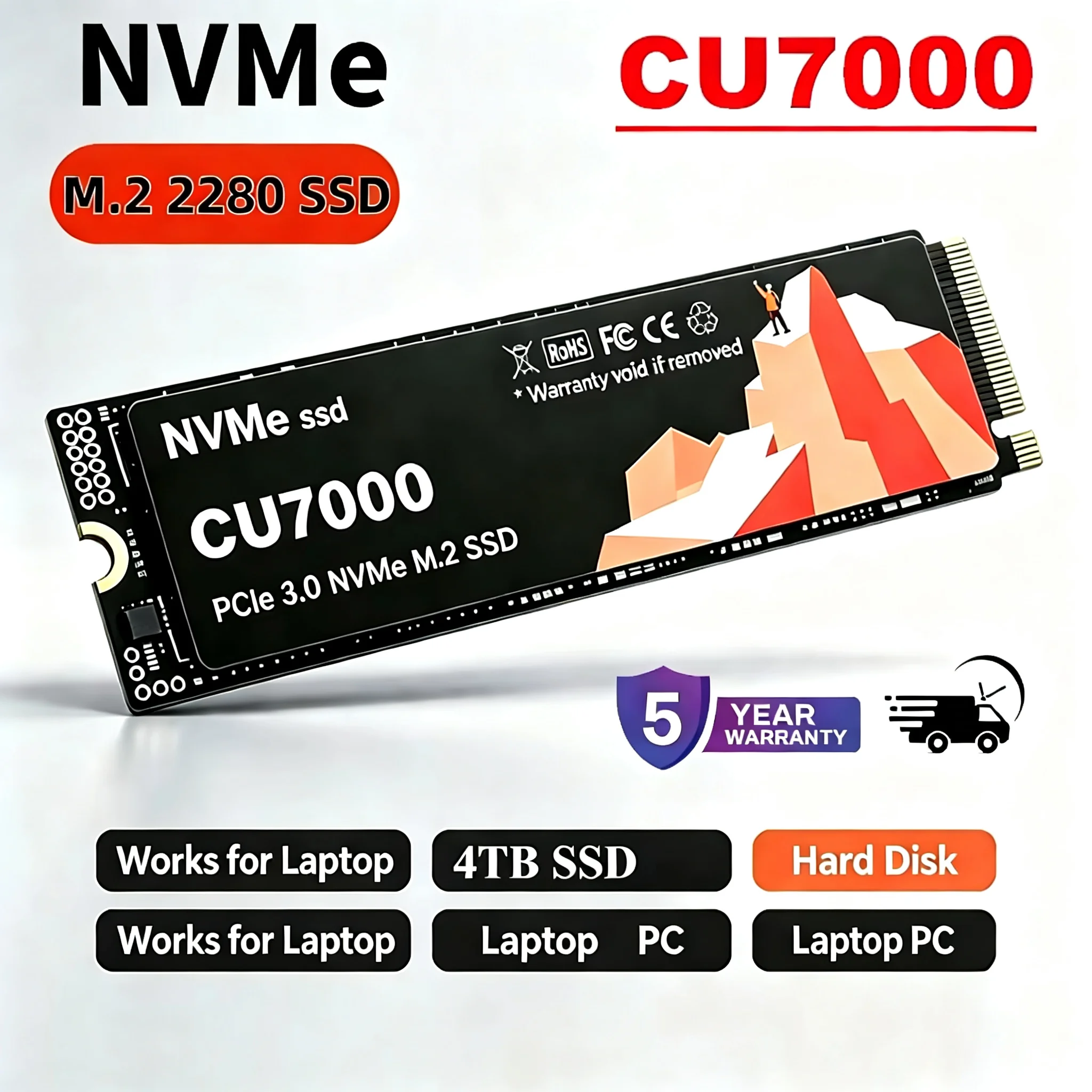 Ssd 500Gb - قرص تخزين داخلي CU7000 SSD M.2