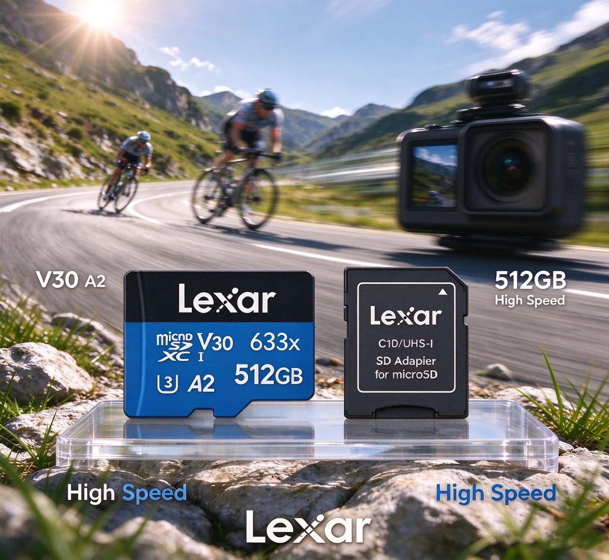 Memory Card Ssd - بطاقة ذاكرة Lexar من سلسلة BLUE،