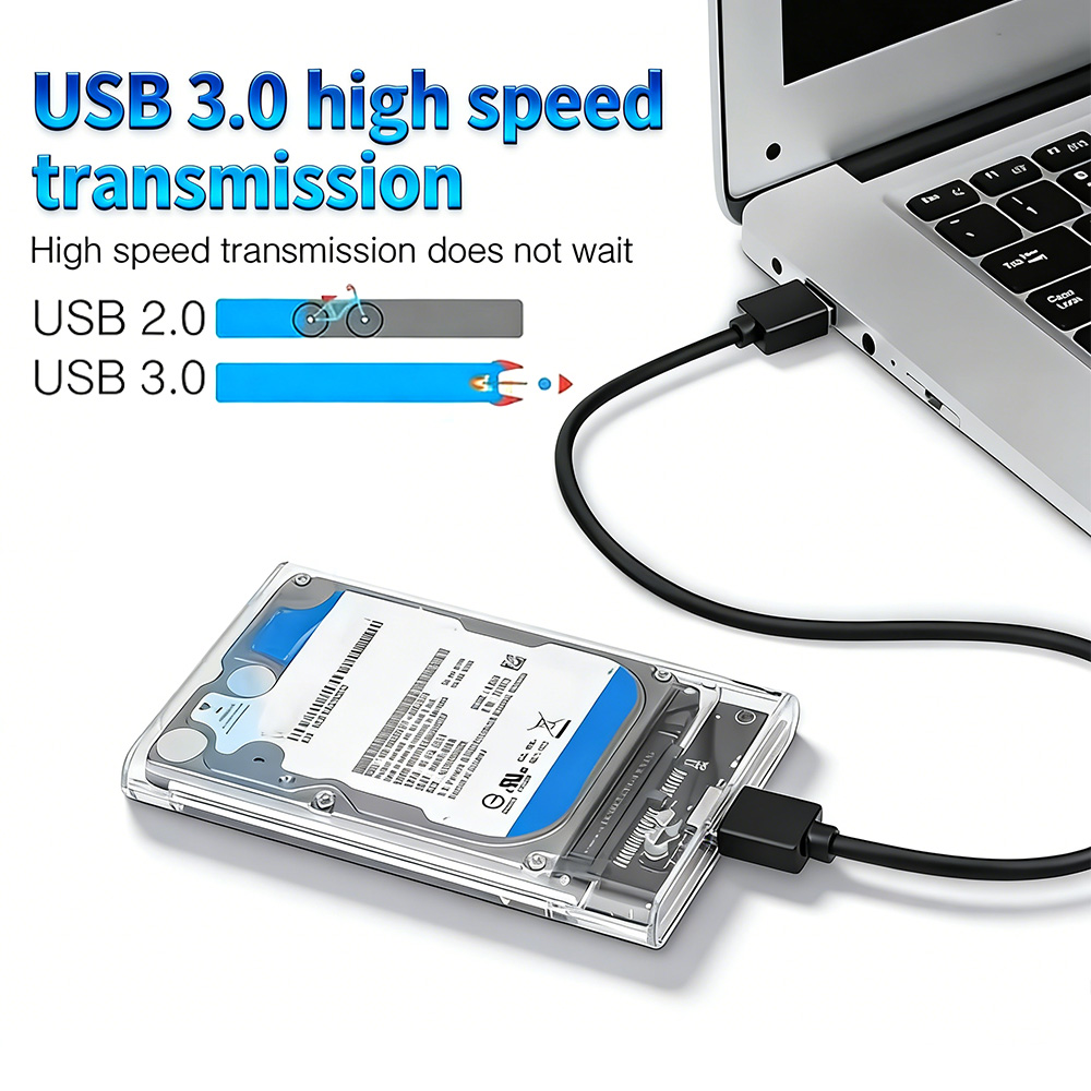 علبة قرص صلب شفافة مقاس 2.5 بو - مراجعة External Ssd وسعره