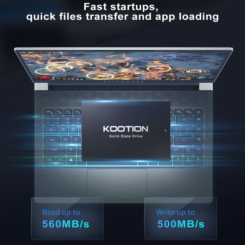 قرص صلب من نوع SATA SSD من KOO - مراجعة Ssd 500Gb وسعره